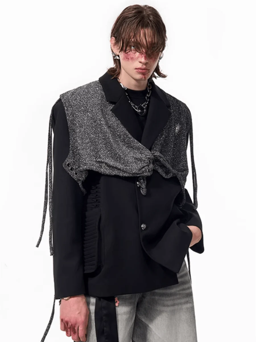 [STARTEXCEEDEND] two-piece layered suit jacket  FE0610