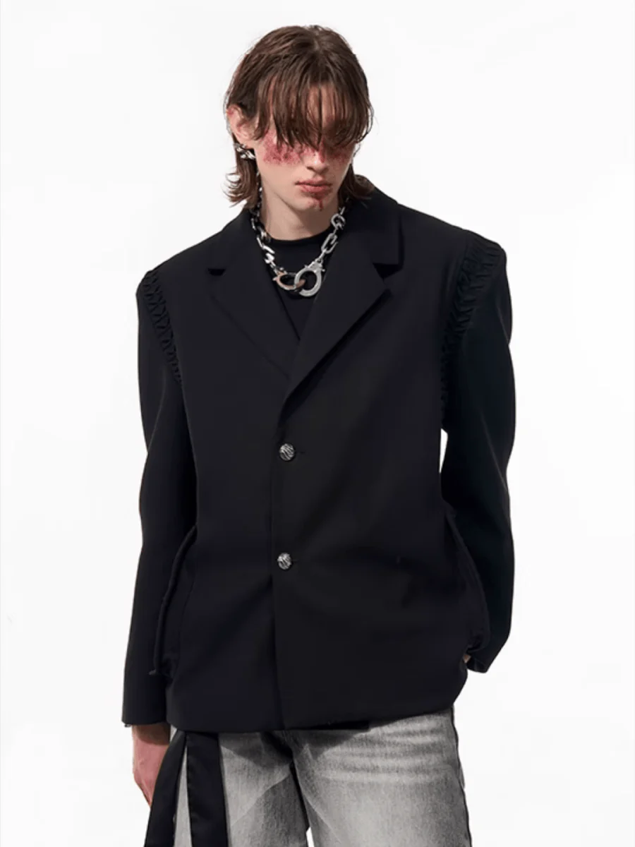 [STARTEXCEEDEND] two-piece layered suit jacket  FE0610