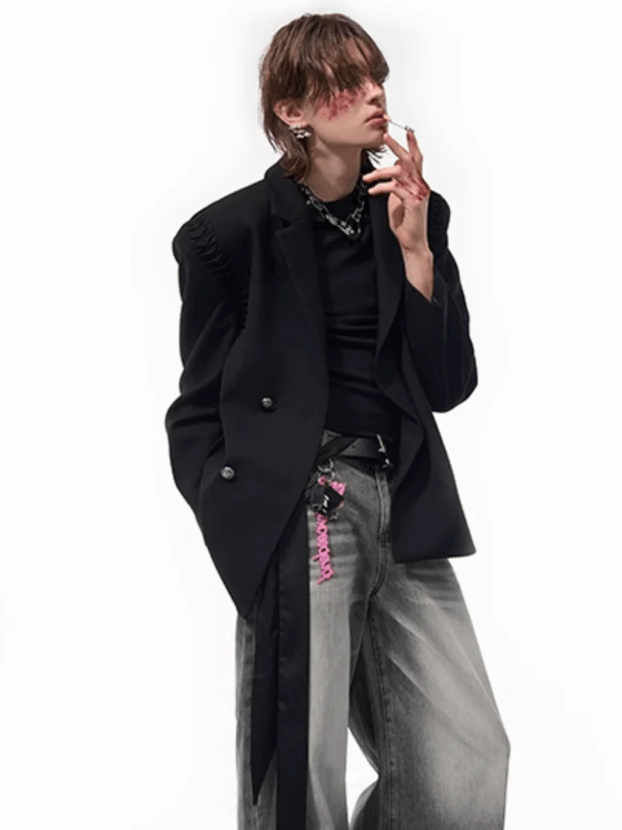 [STARTEXCEEDEND] two-piece layered suit jacket  FE0610