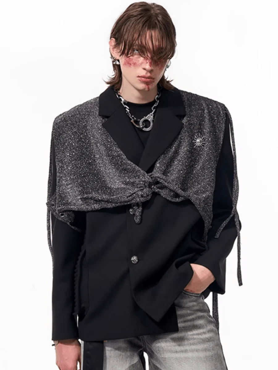 [STARTEXCEEDEND] two-piece layered suit jacket  FE0610