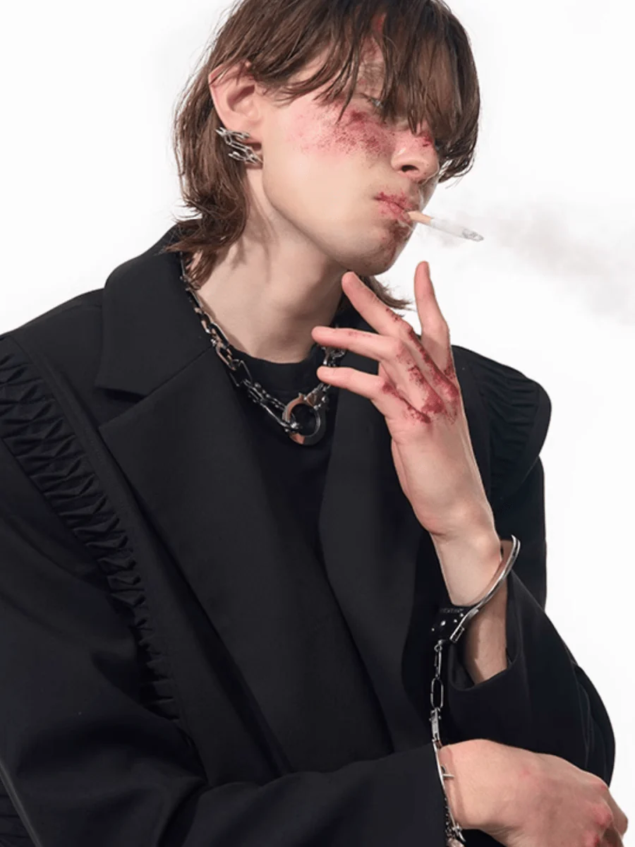 [STARTEXCEEDEND] two-piece layered suit jacket  FE0610