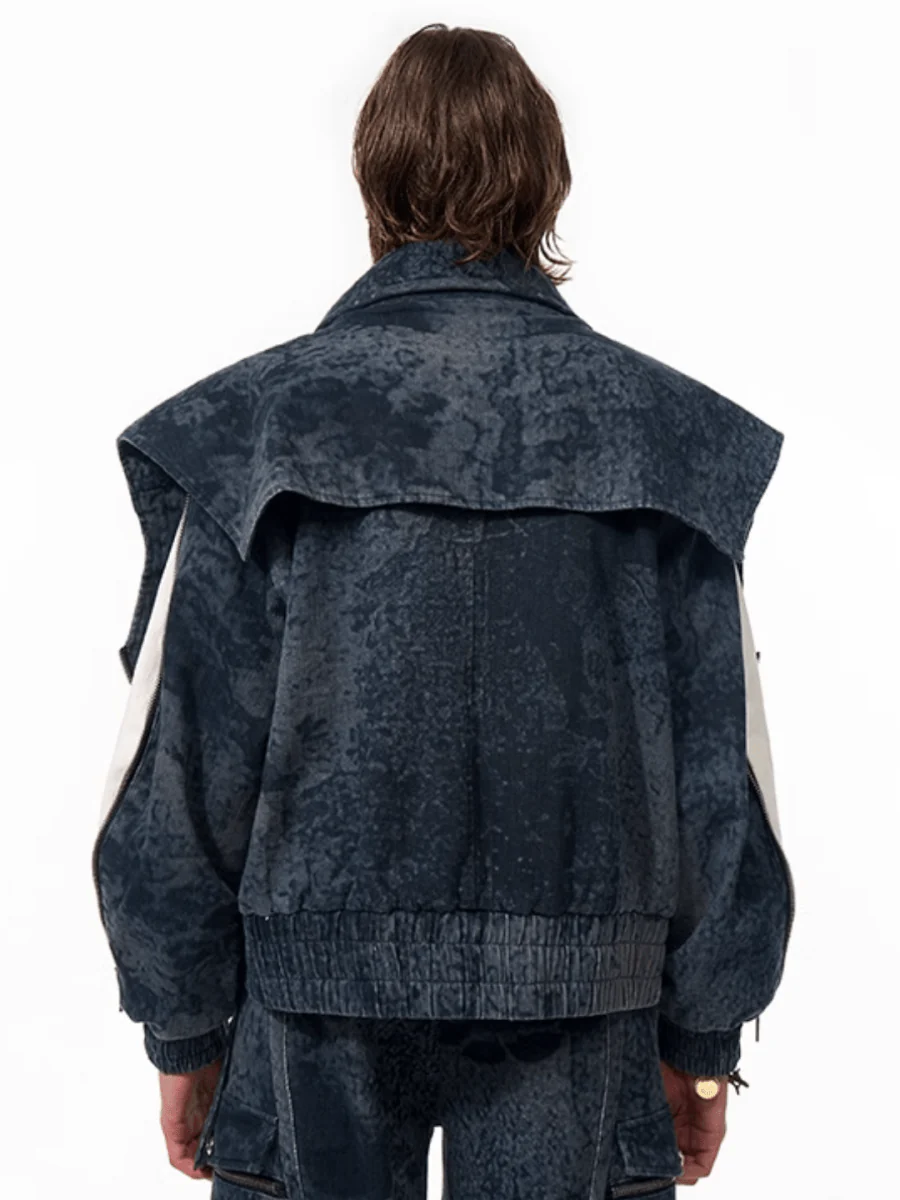 [STARTEXCEEDEND] Zipper structure splicing Jacket + Bottoms  FE0629