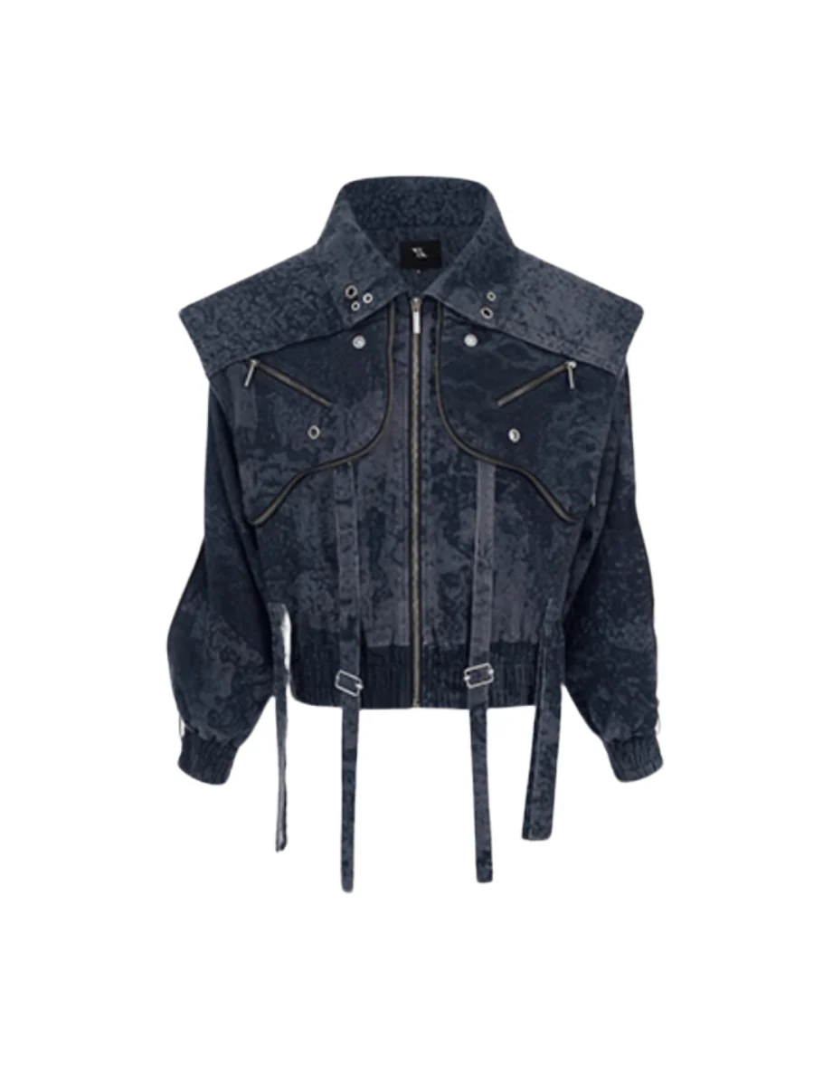[STARTEXCEEDEND] Zipper structure splicing Jacket + Bottoms  FE0629