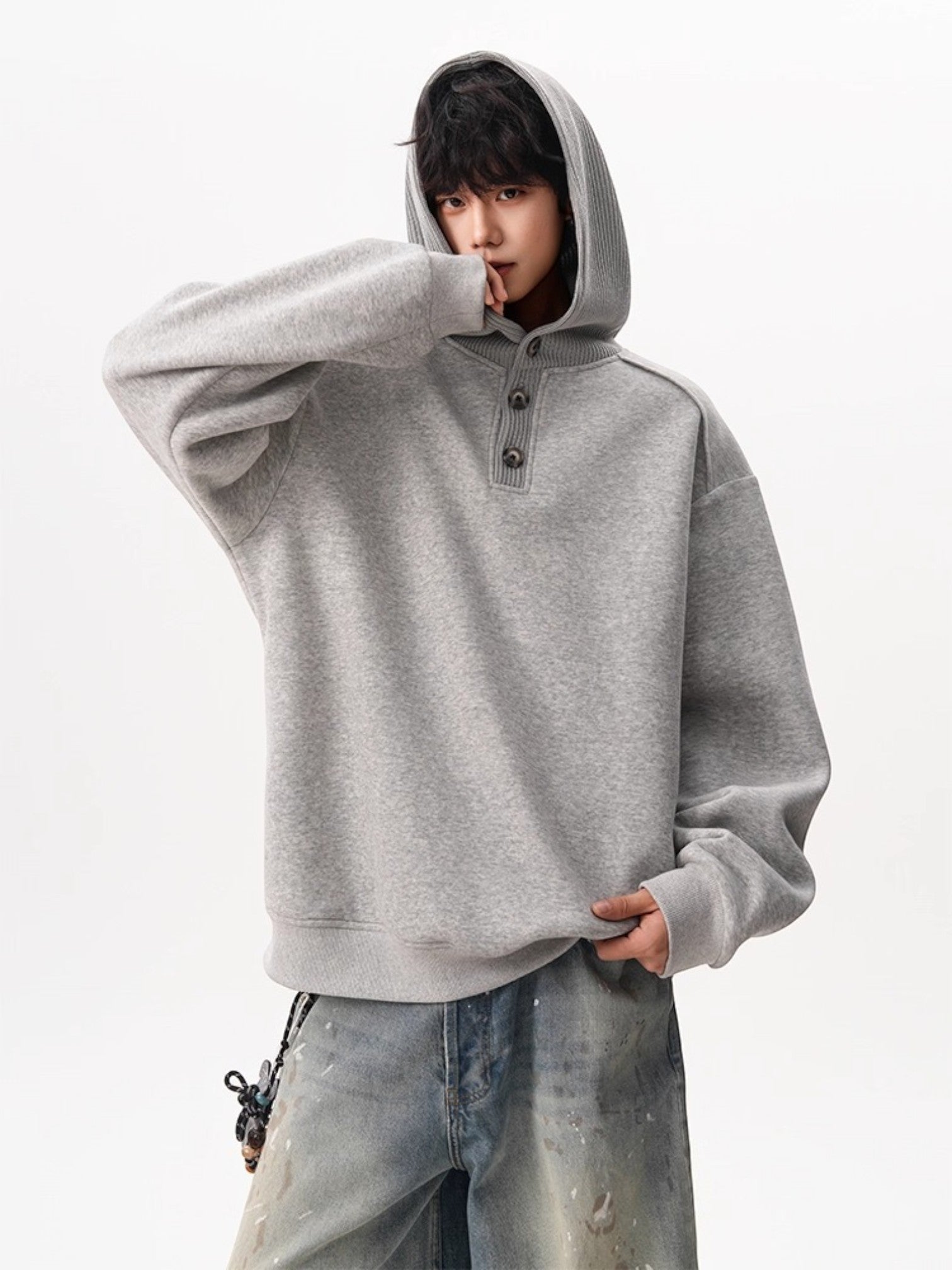 HEAVY KNIT HOODIE   FE0131