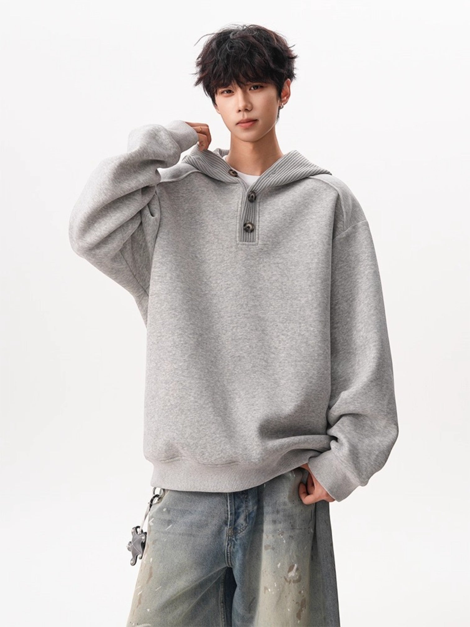 HEAVY KNIT HOODIE   FE0131