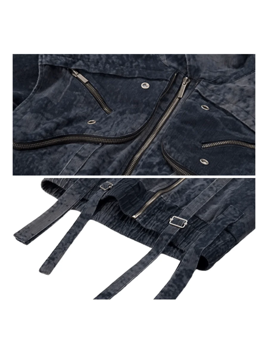 [STARTEXCEEDEND] Zipper structure splicing Jacket + Bottoms  FE0629