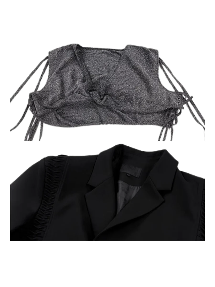 [STARTEXCEEDEND] two-piece layered suit jacket  FE0610