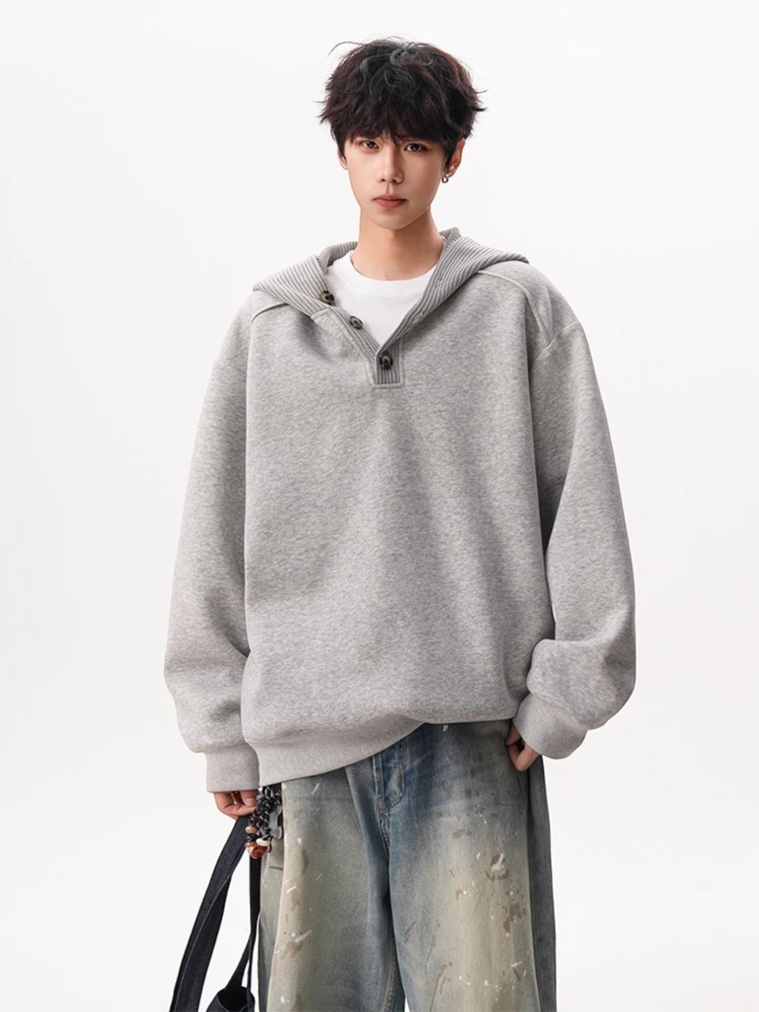HEAVY KNIT HOODIE   FE0131