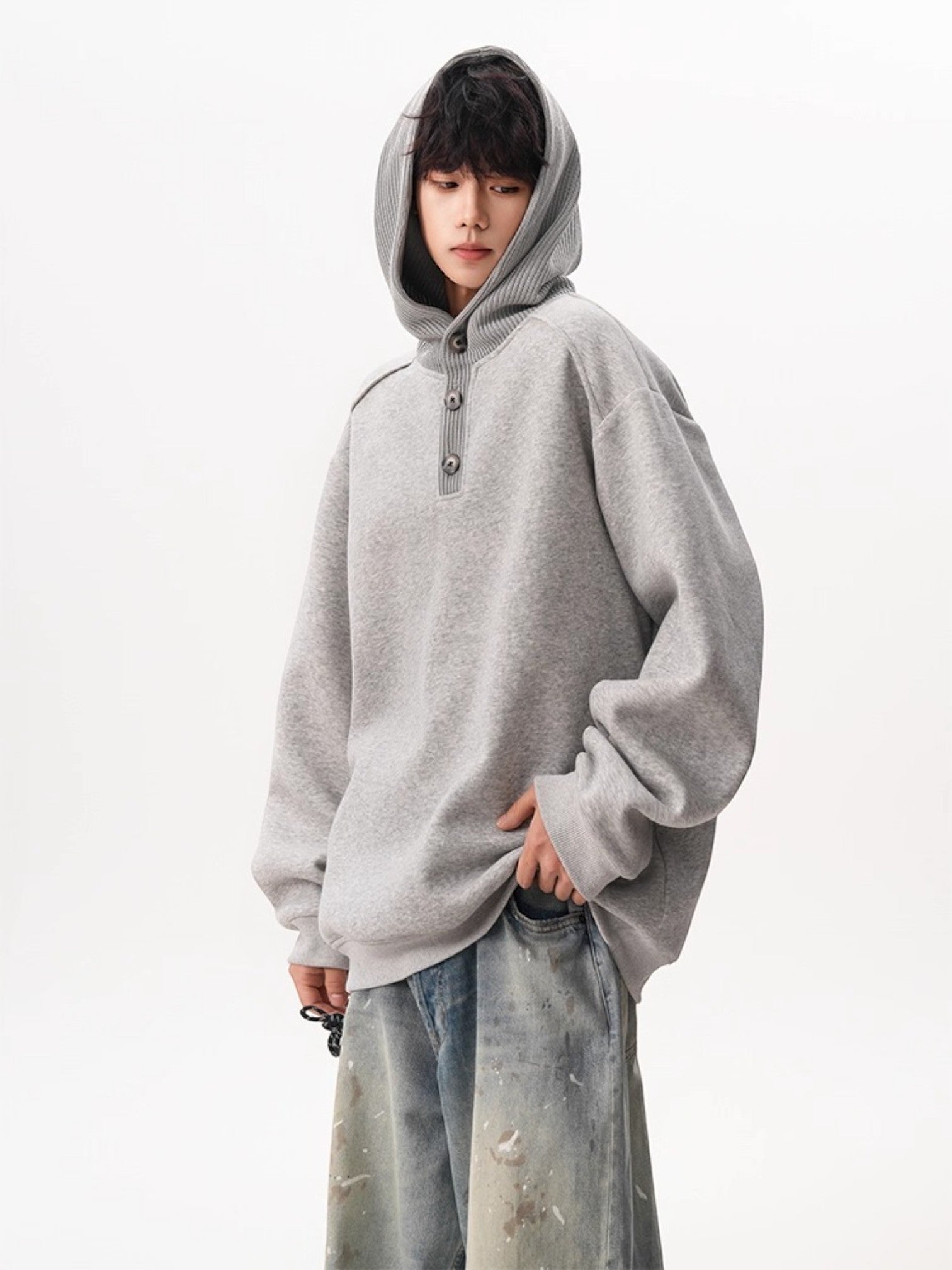 HEAVY KNIT HOODIE   FE0131