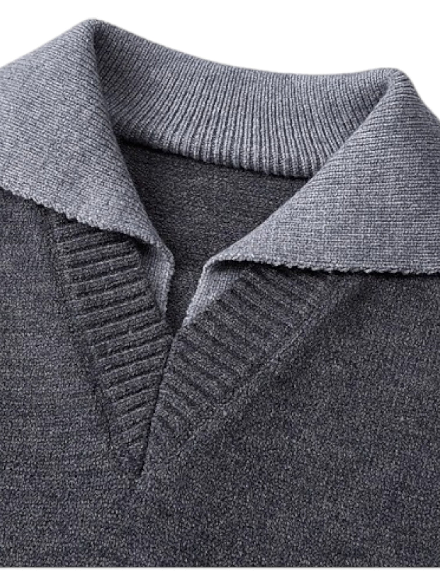 [W.K] CONTRAST-COLLAR POLO KNIT FE0136