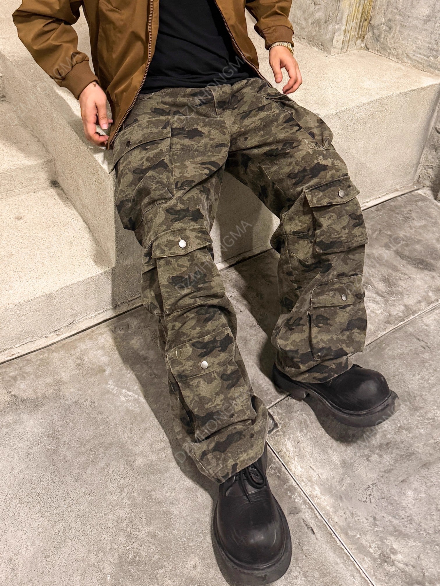 CAMO CARGO UTILITY TROUSERS FE0495