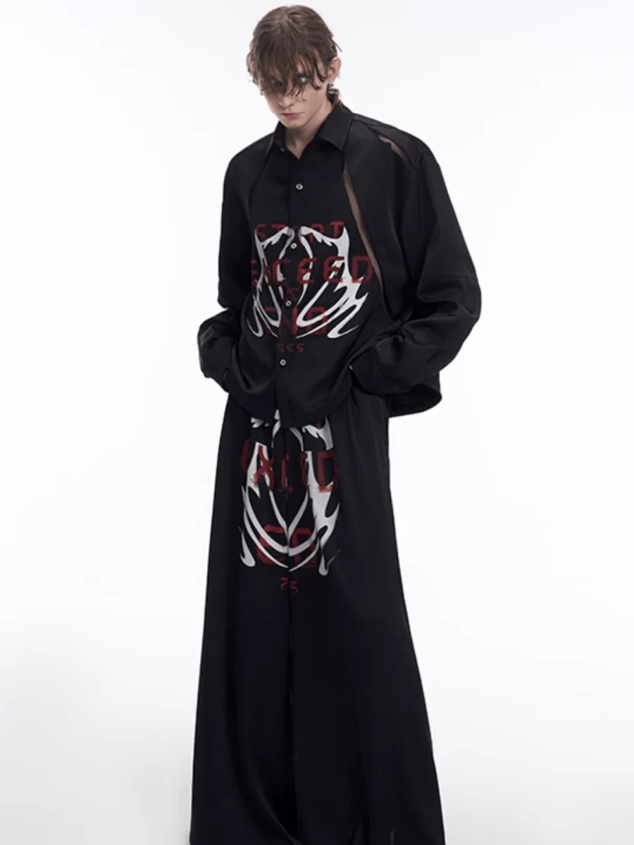 [STARTEXCEEDEND] Skeleton printing LOGO Jacket + Bottoms   FE0627