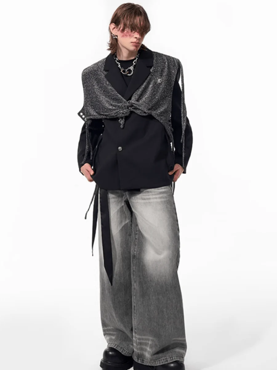 [STARTEXCEEDEND] two-piece layered suit jacket  FE0610