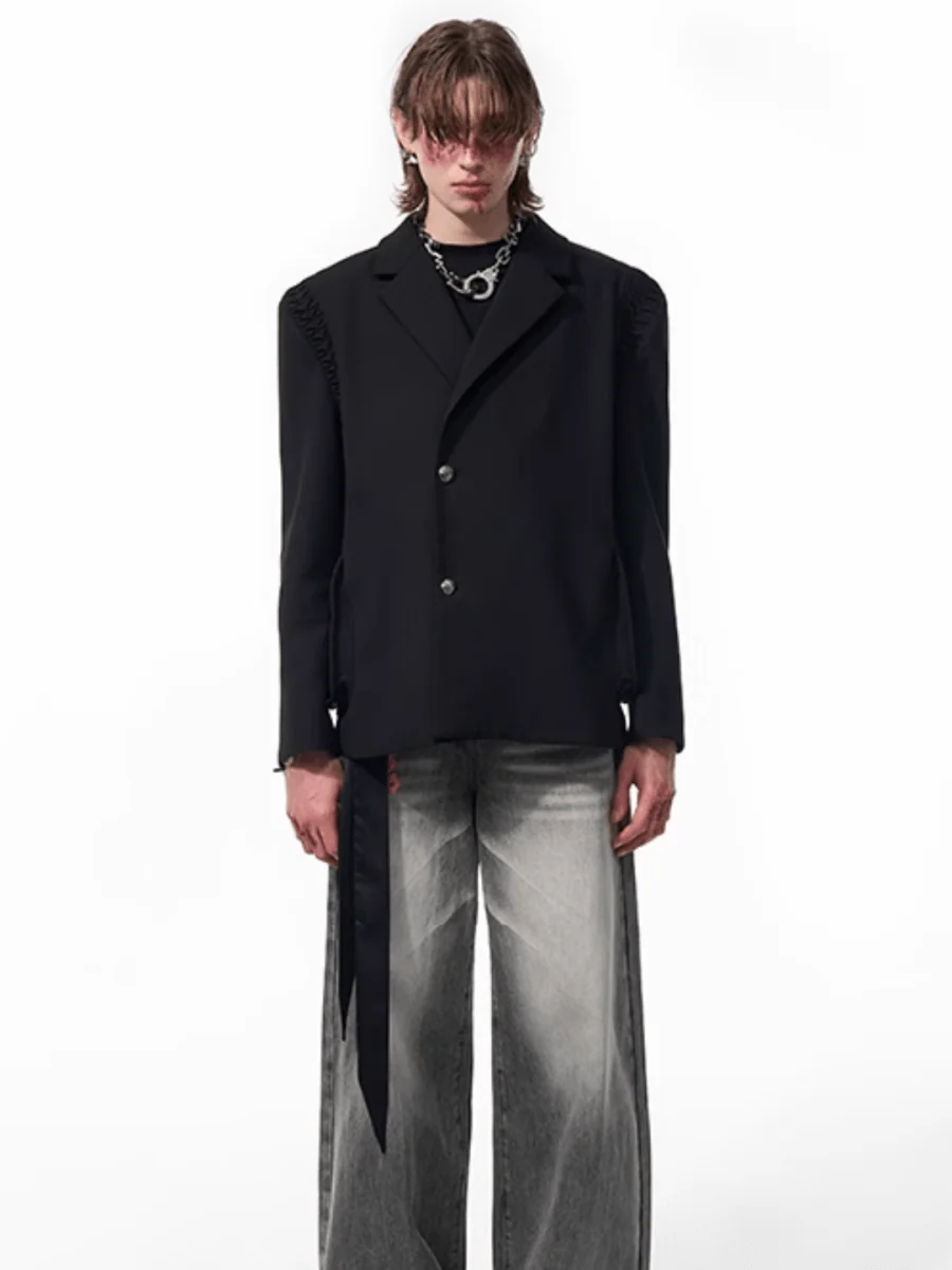 [STARTEXCEEDEND] two-piece layered suit jacket  FE0610