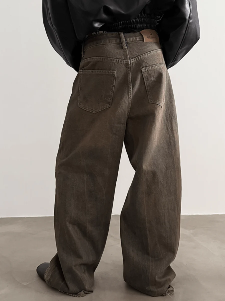 Brown Wide Leg Jeans FE0416